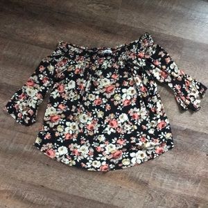 Off shoulder floral top
